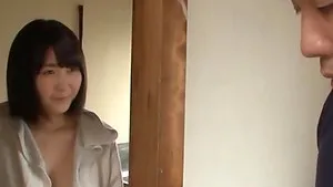 Natural boobs Japanese chick enjoys getting fucked in missionary