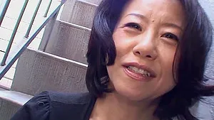 Horny Japanese granny Junko Sakashita spreads her legs to be dicked