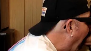 Cock starving gloryhole DILF sucks rod