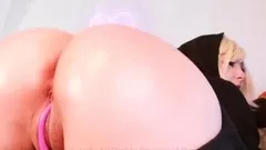 Amateur blonde tattooed babe toying her big cunt