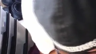 Cock starving gloryhole DILF sucks cock