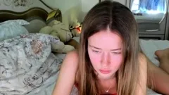 Close up teen foot worship