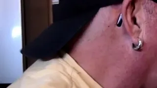 Cock starving gloryhole DILF sucks penis