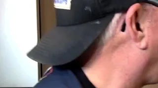 Homemade IR DILF fucked in gloryhole BJ