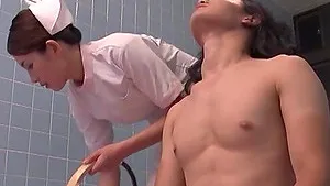 Small boobs Japanese nurse drops her panties and rides a patient