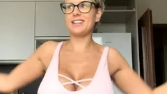 Amateur blond girl with big boobs getting fucked