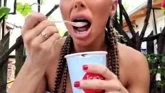 Amateur blondie solo anal masturbation