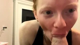 Hairy pussy blonde slut get creampie after hard pounding liv