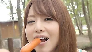 Wild fucking in the tent with small boobs Japanese Akiho Yoshizawa