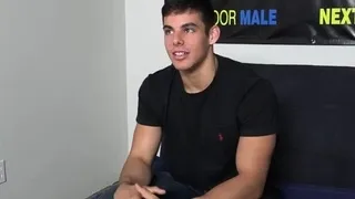Handsome stud wanks dong on casting