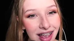 Close up with teen pussy pleased with dildo and vibrator