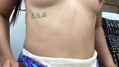 Beauty small tit amateur teen masturbating her shaved pussy