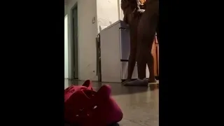 Cheating Brunette Sucking Her Trainer On Hidden Cam