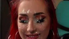 Blonde with Big Boobs Gives Blowjob to Her Dildo on Liv more