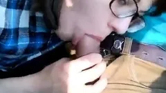 Amateur Public Blowjob in a Train Carriage