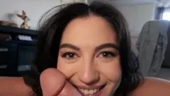 Big tit brunette MILF sucks and tit fucks a big cock