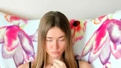 Horny amateur web cam teen girl takes a toy deep inside