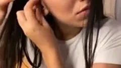 Petite small tit babe with perfect pussy masturbates