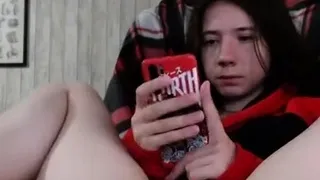 Petite small tit babe with perfect pussy masturbates