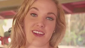 Homemade POV video of a busty blonde giving head and getting fucked