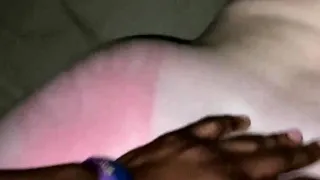 Busty Black Amateur MILF Interracial Creampie POV