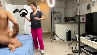 Homemade lady filled with two dicks