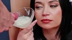 Cfnm femdom bitch jerk cumshot