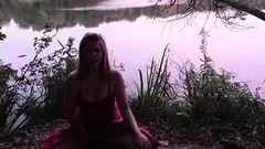 Solo masturbation of a beautiful amateur blonde