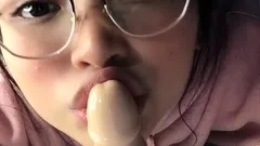 Japanese teen uses toys to pleasure pussy