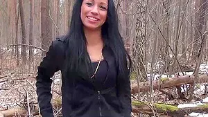 German skinny teen at anal outdoor