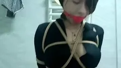 Chinese mature woman ball gagged