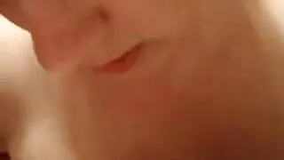 homemade amateur cumshot on her tits and face