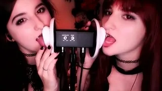 Aftynrose Asmr - Vampire & Werewolf Twin Ear Licking