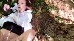 Amateur teen girlfriend outdoor action with anal action