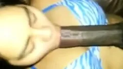 Asian Amateur Sue's Interracial Blowjob