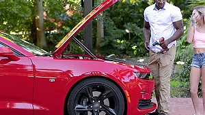 Interracial fucking ends with a messy facial for cute Chloe Temple