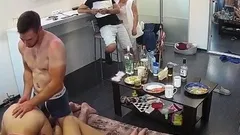 Muscly amateurs group sex