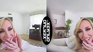 Homemade VR porn video with shaved pussy girlfriend Brett Rossi