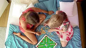 Morning lovemaking between lesbo friends Angel Piaf and Nikol