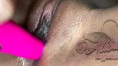 Close up solo beauty toying ass