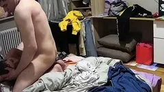 Cute amateur blowjob face cum on cam