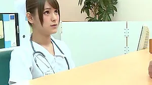 Sexy Japanese nurse Momozono Mirai goes down on her knees to blow