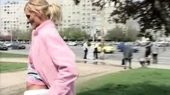 Big boobs amateur blonde teen Sam Summers public fuck