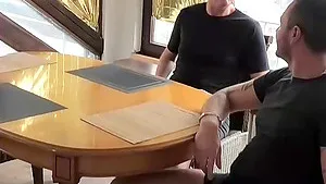 Skinny blonde tattoo teen at creampie fuck