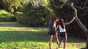 Incredible lesbian sex in outdoors between two fit girl friends