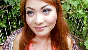 Hardcore interracial fucking with skinny redhead chick Kim Blossom