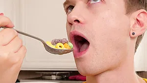 Messy facial ending after amazing dick sucking by Keira Croft