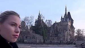 Skinny blonde girl Milena Devi enjoys having sex with a stranger