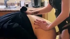 Brunette toys her pussy and ass on cam