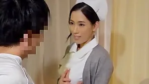 Nice fucking on the hospital bed with an adorable Japanese nurse